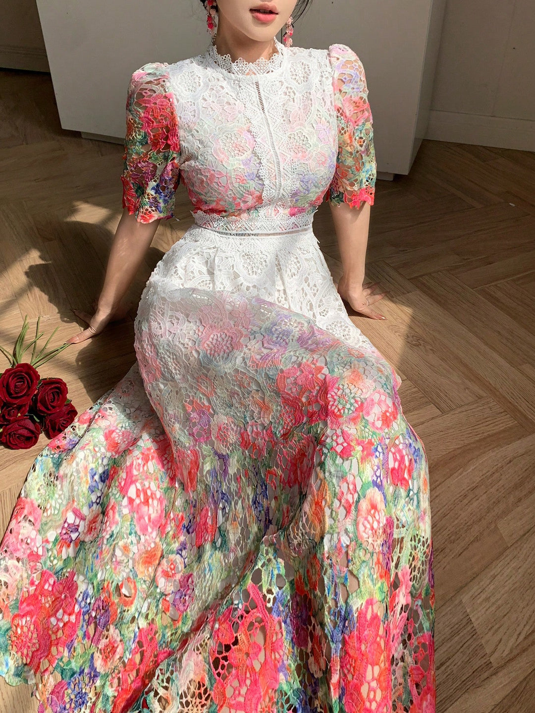 Rochie maxi SHEIN, roz