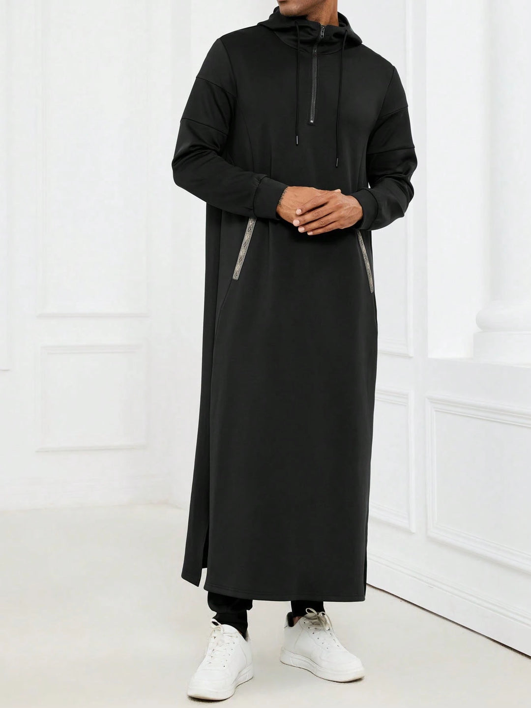 Hanorac lung SHEIN, negru