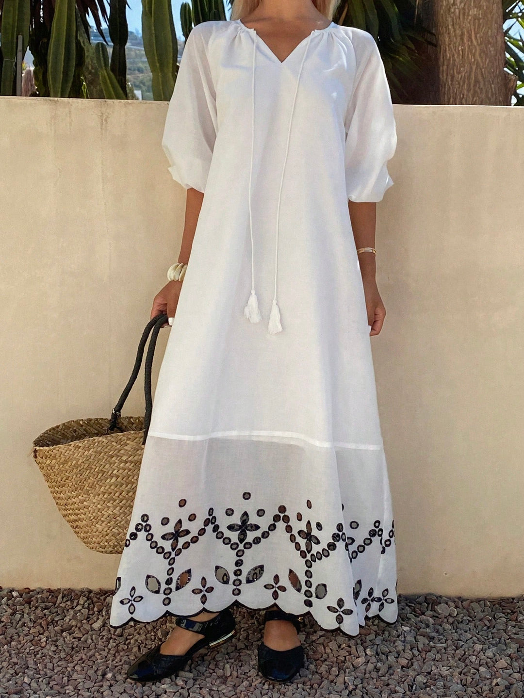 Rochie midi SHEIN, alb
