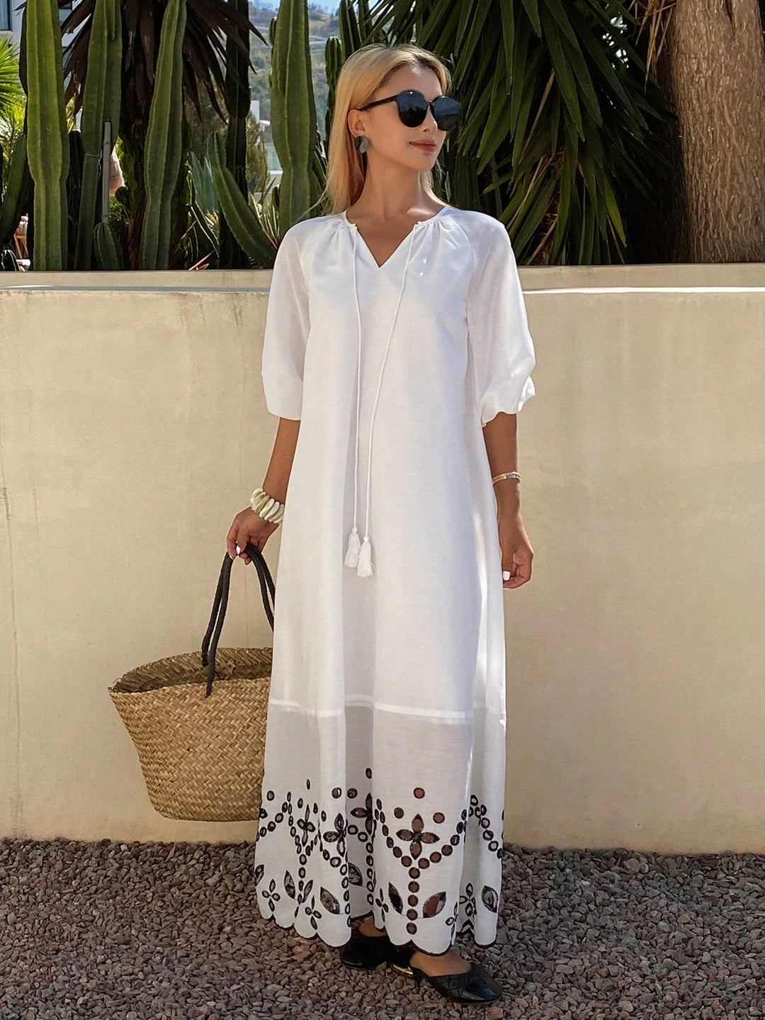 Rochie midi SHEIN, alb