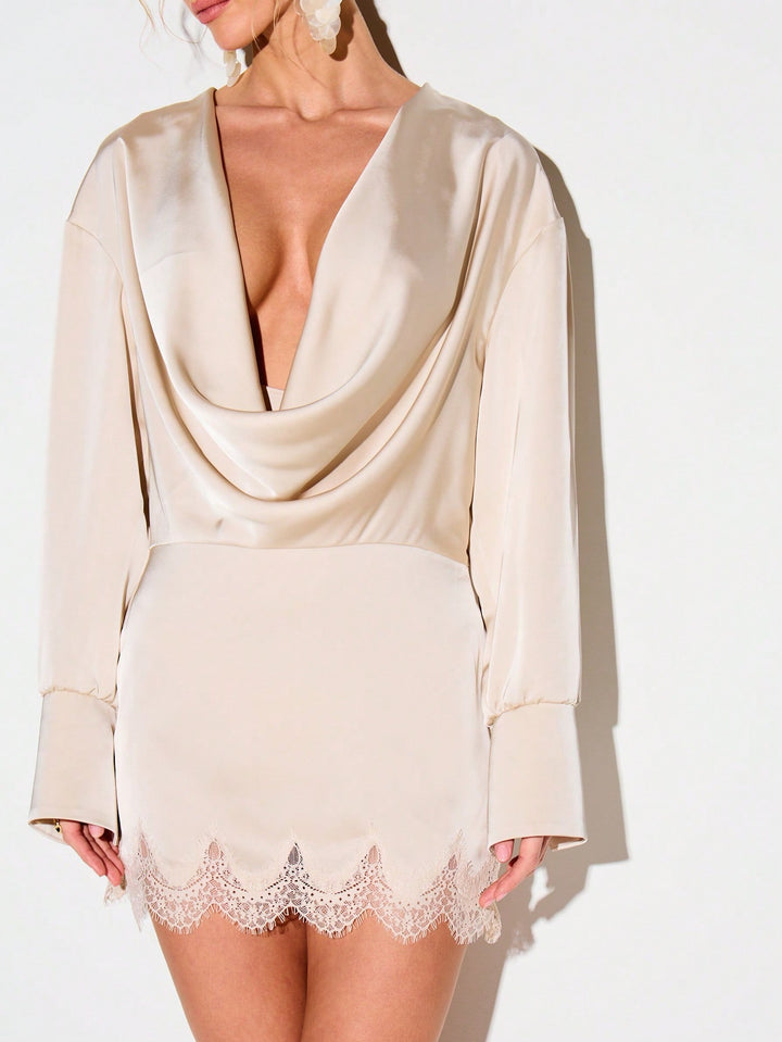 Rochie mini SHEIN, bej