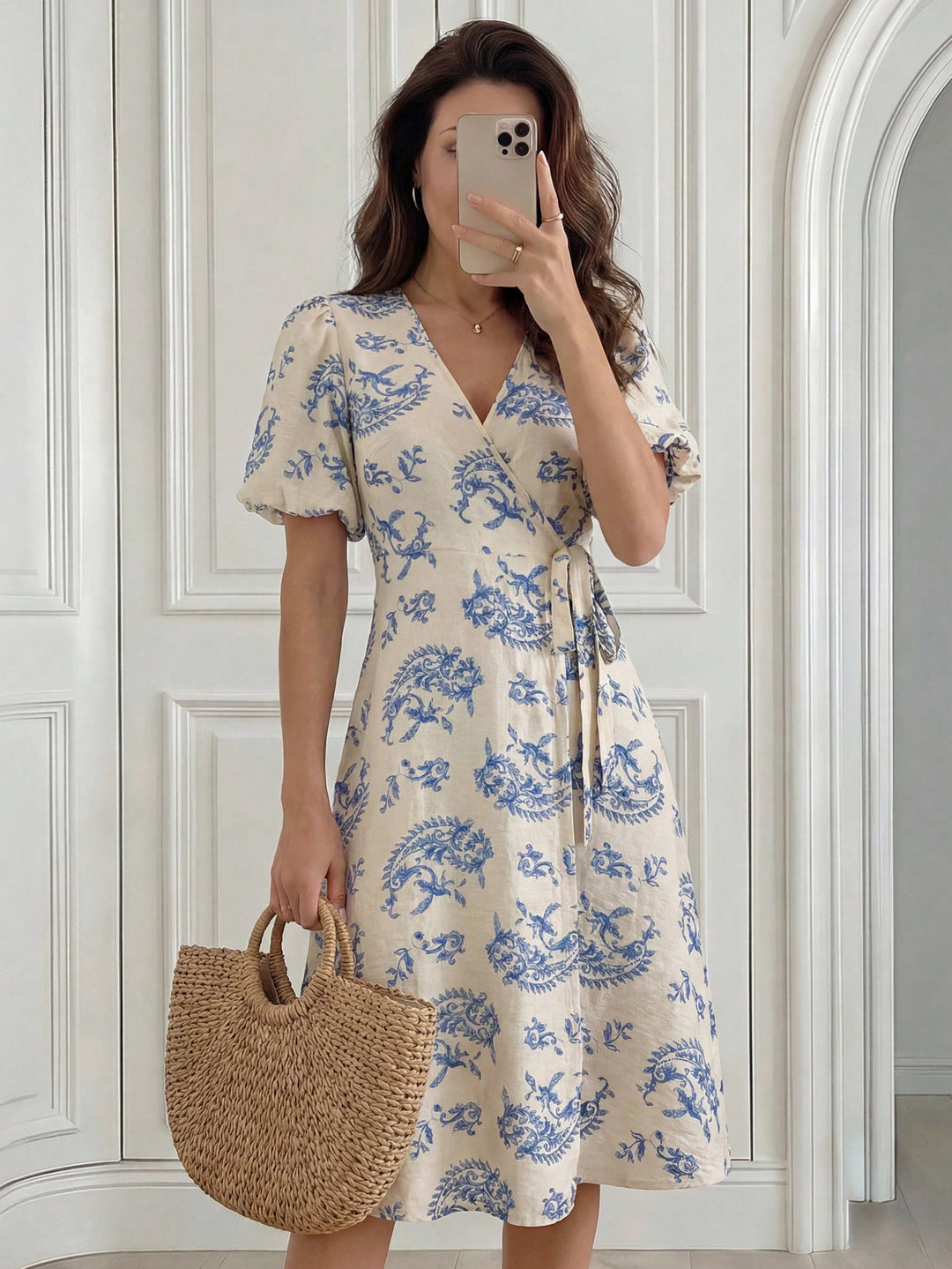 Rochie midi SHEIN, albastru