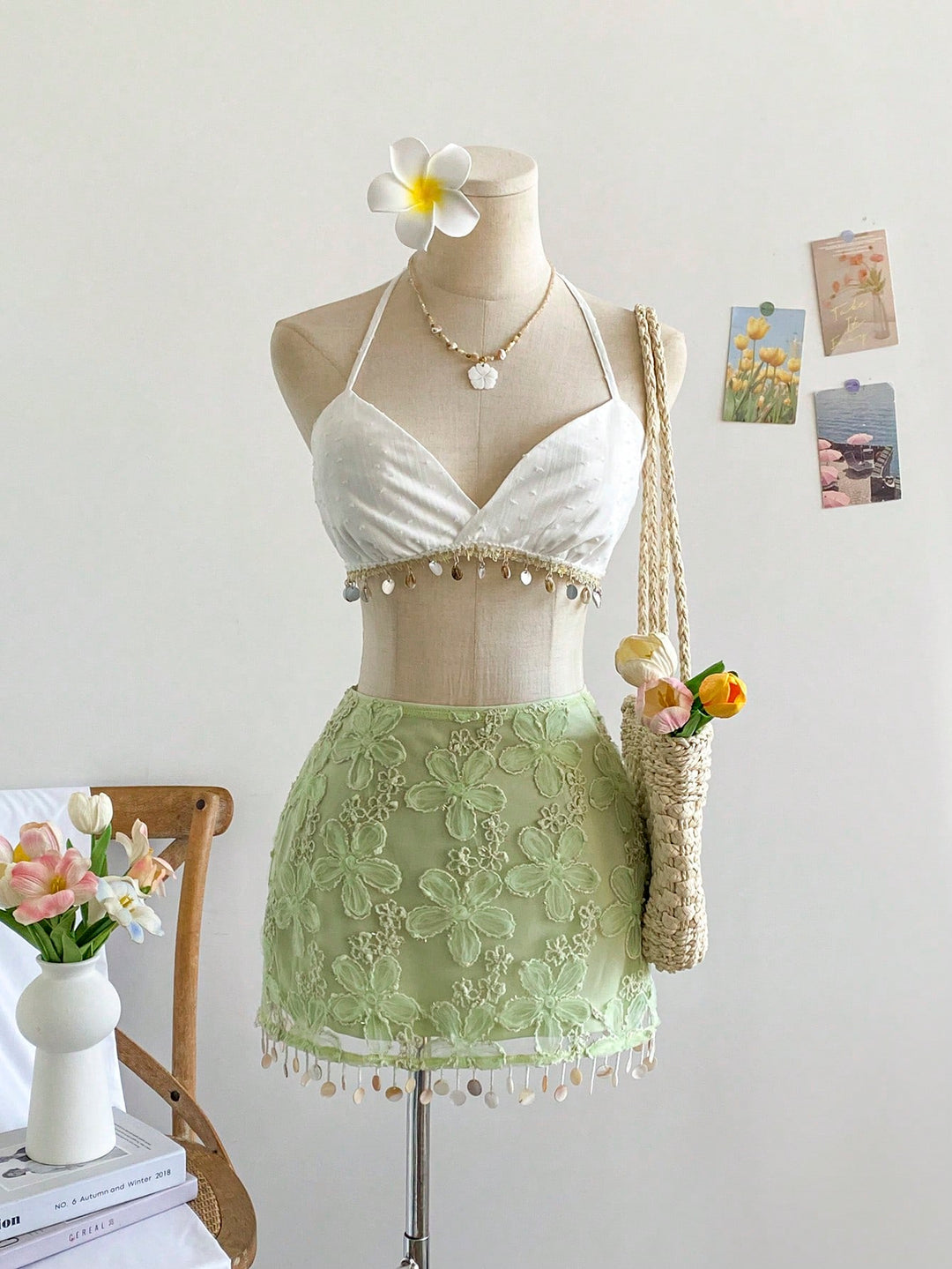 Fustă SHEIN, verde