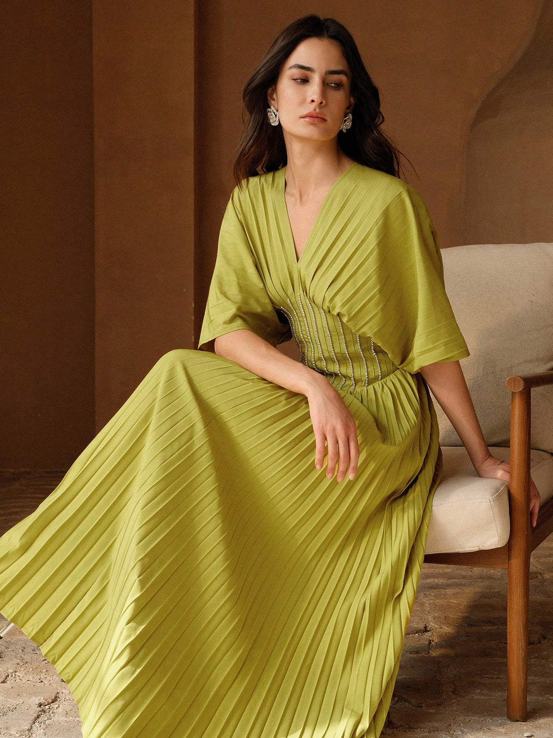 Rochie maxi SHEIN, verde