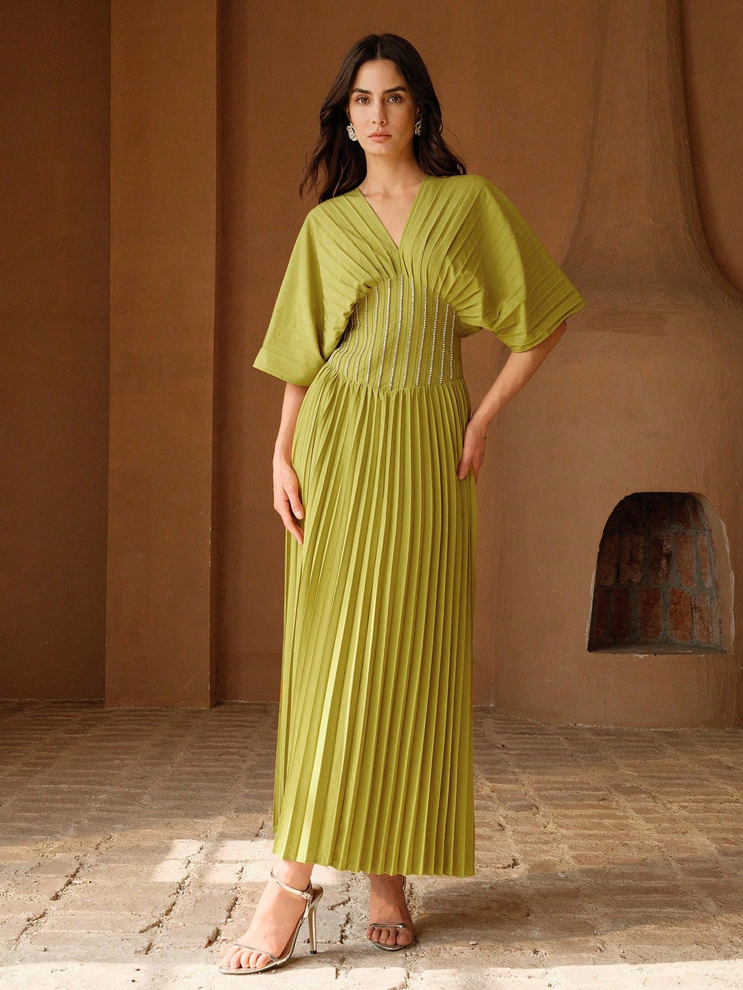 Rochie maxi SHEIN, verde
