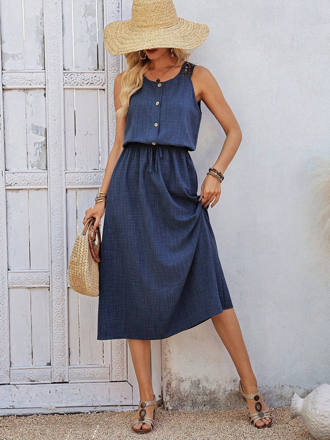 Rochie midi SHEIN, albastru