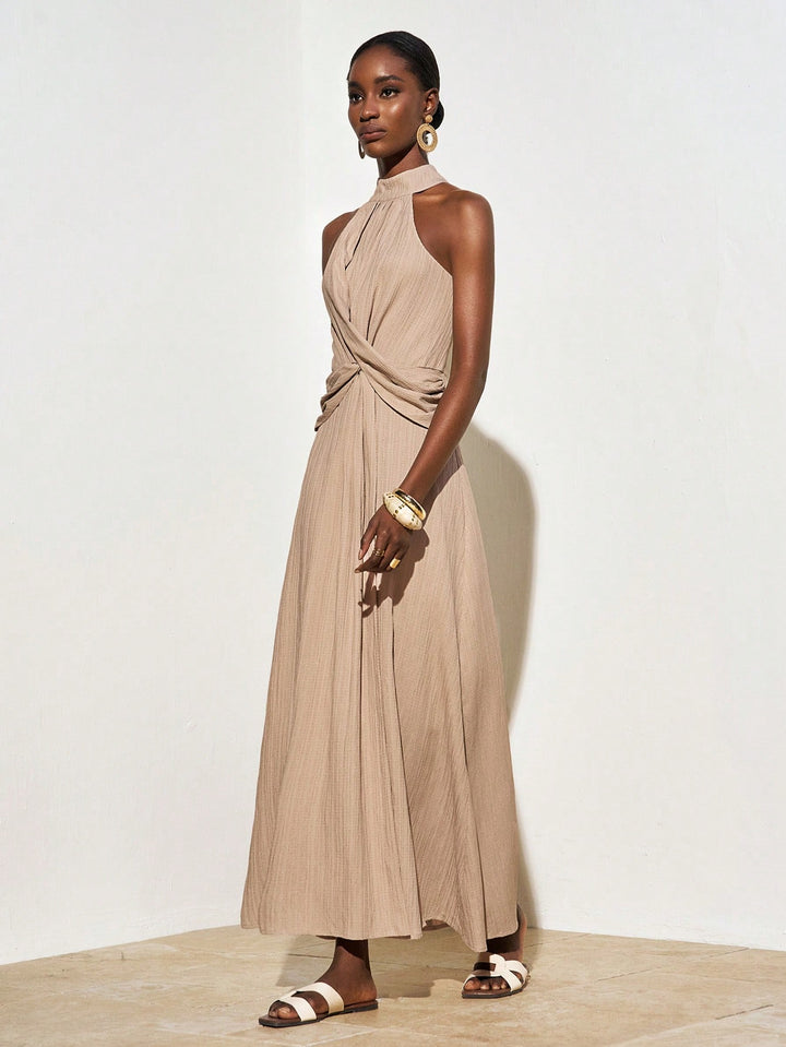 Rochie maxi SHEIN, kaki