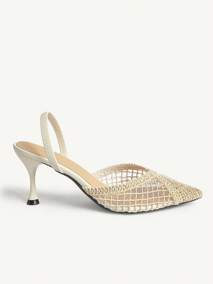 Pantofi cu toc SHEIN, bej