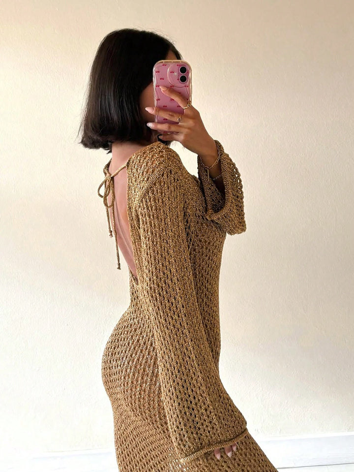Rochie de plajă SHEIN, auriu