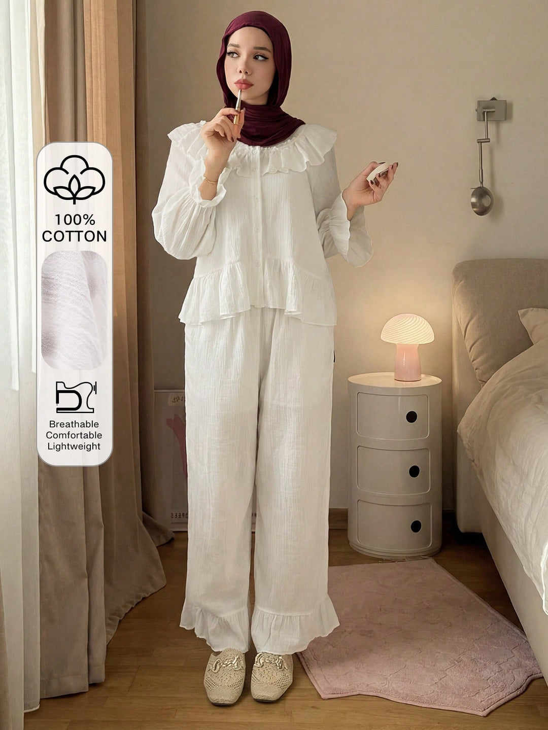 Pijama SHEIN, alb