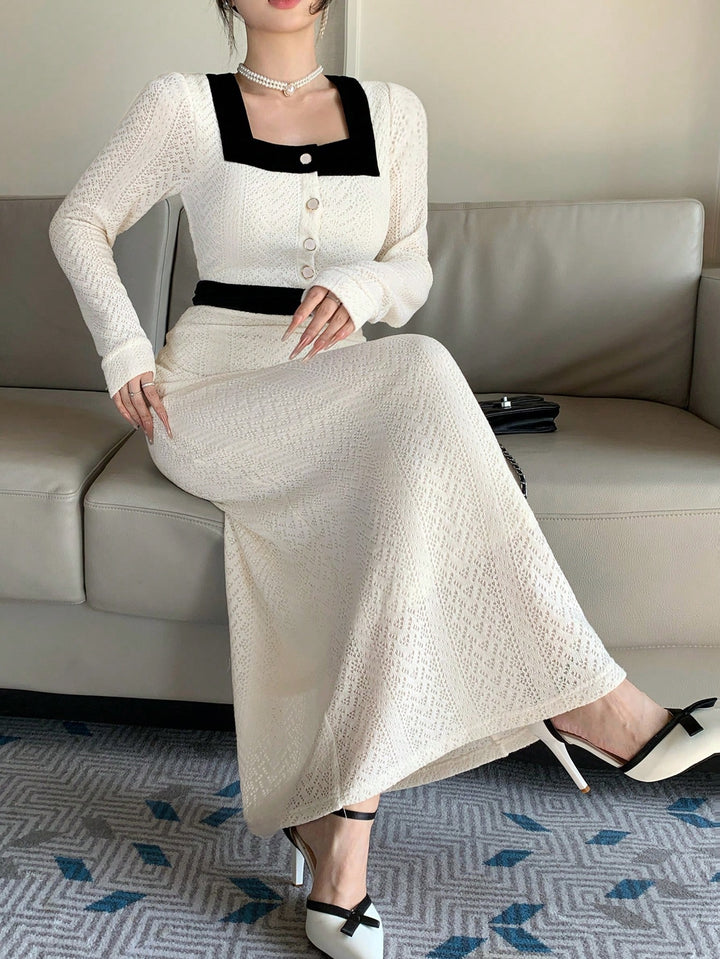 Rochie midi SHEIN, bej
