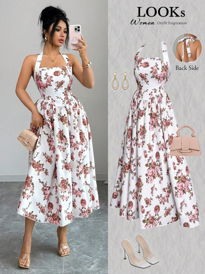 Rochie midi SHEIN, mix culori
