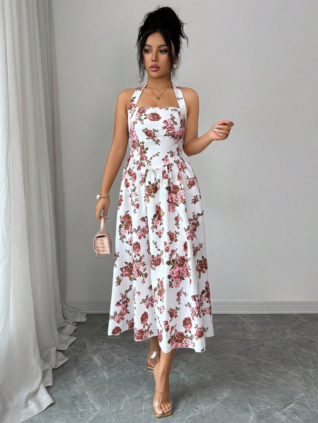 Rochie midi SHEIN, mix culori