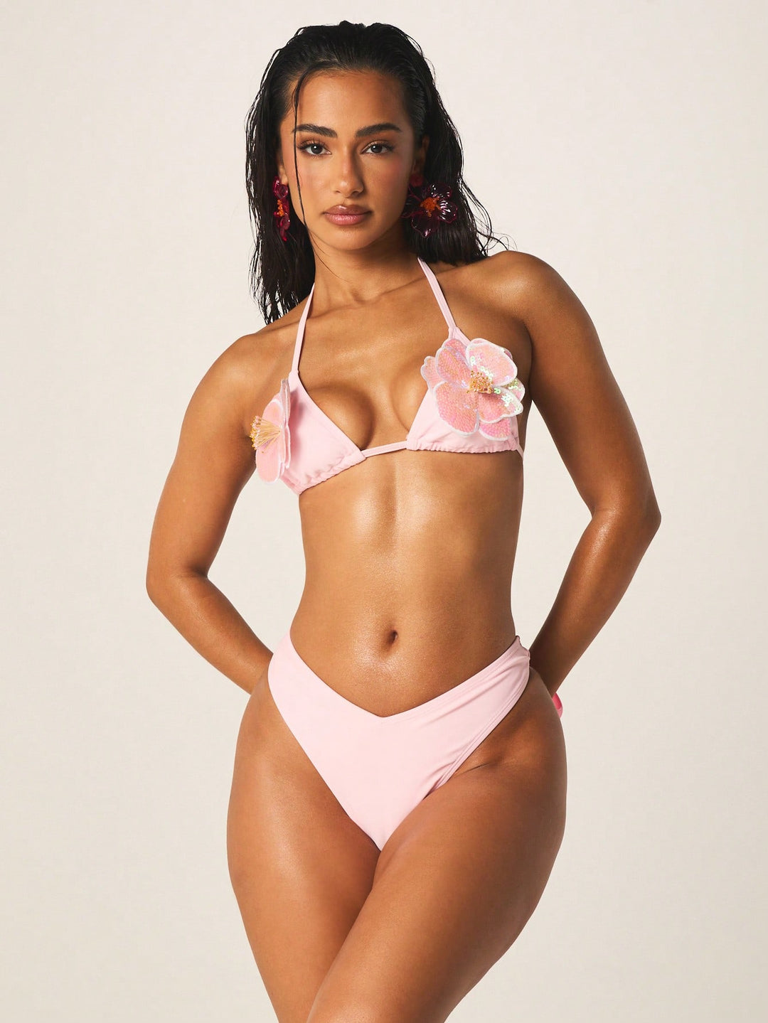 Set bikini SHEIN, roz