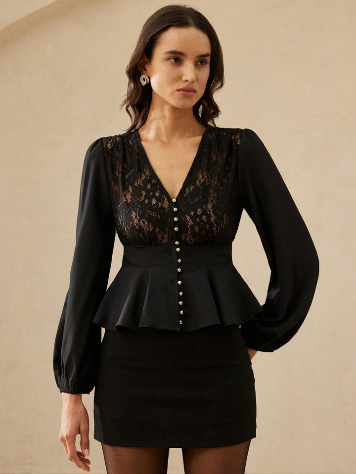 Top SHEIN, negru