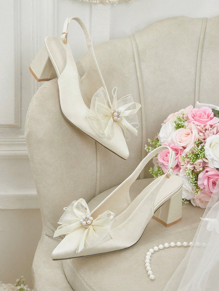 Pantofi cu toc SHEIN, alb