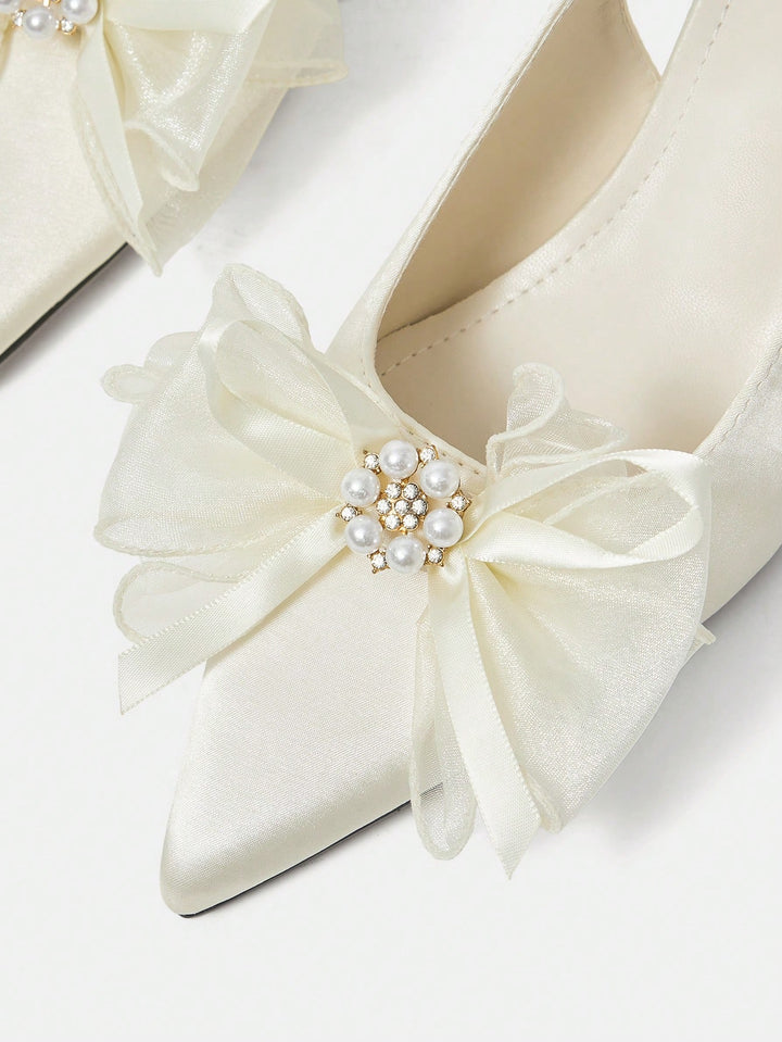 Pantofi cu toc SHEIN, alb