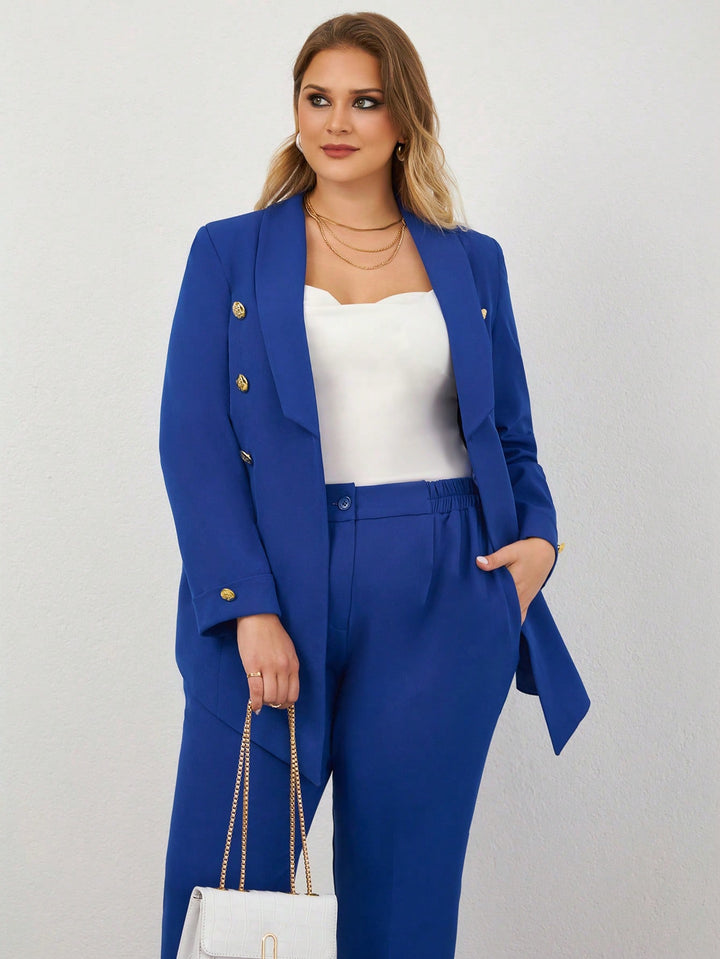 Costum SHEIN, albastru