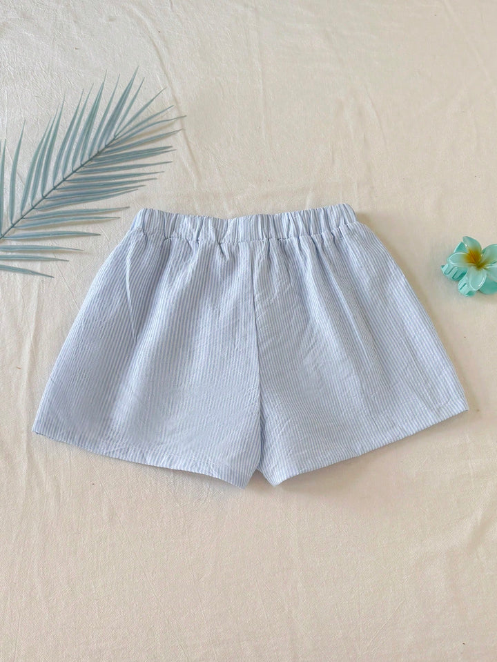 Pantaloni scurți SHEIN, albastru