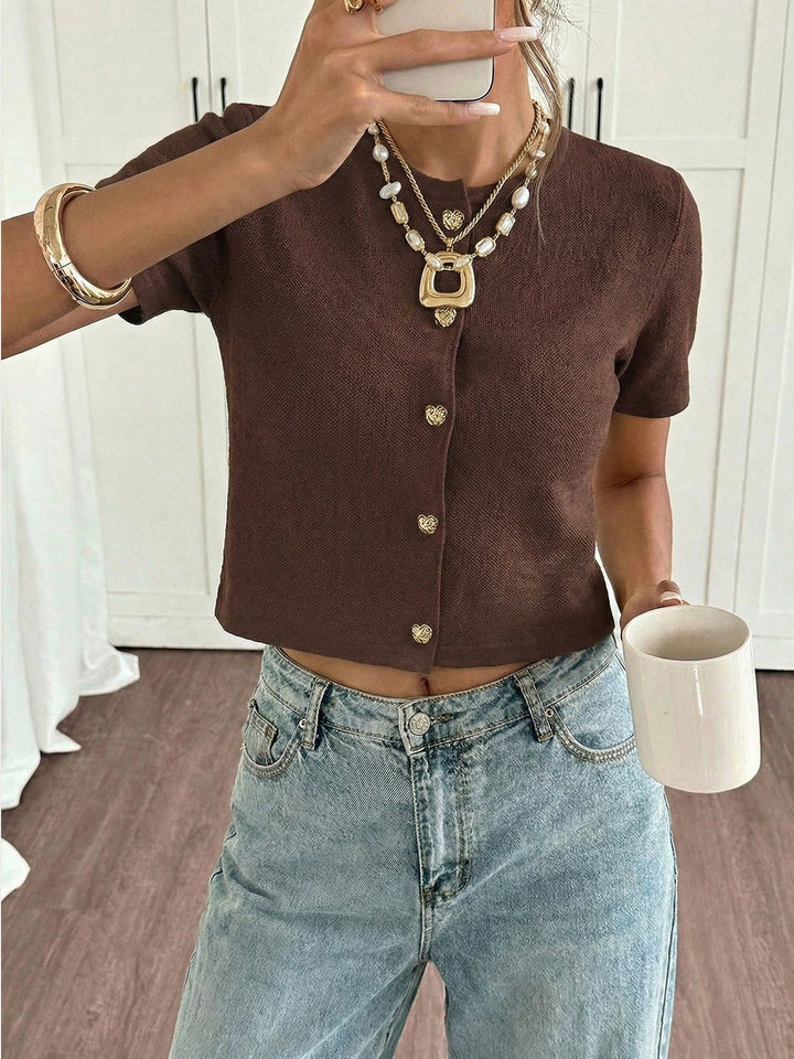 Cardigan SHEIN, maro