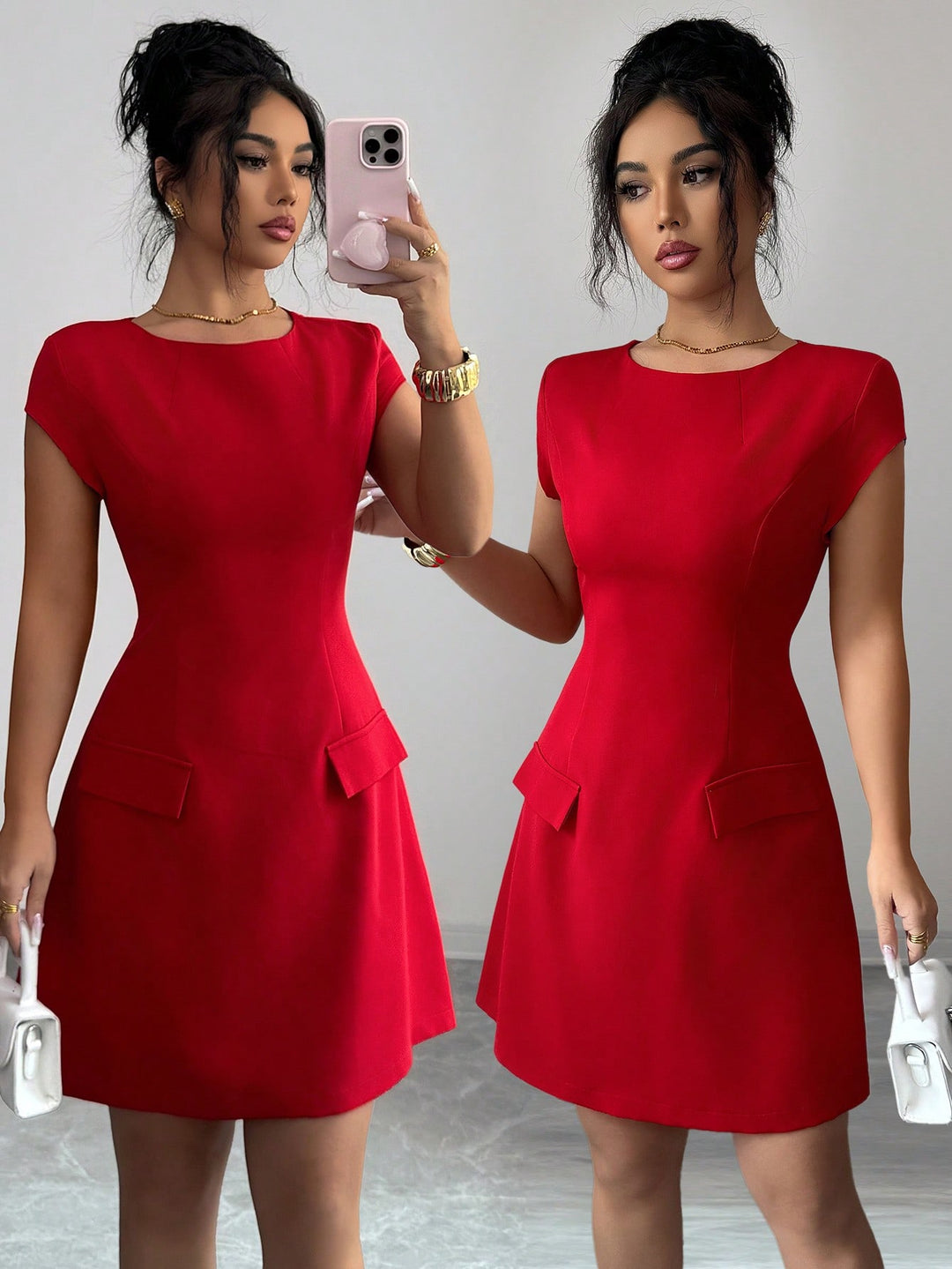 Rochie scurtă SHEIN, roșu
