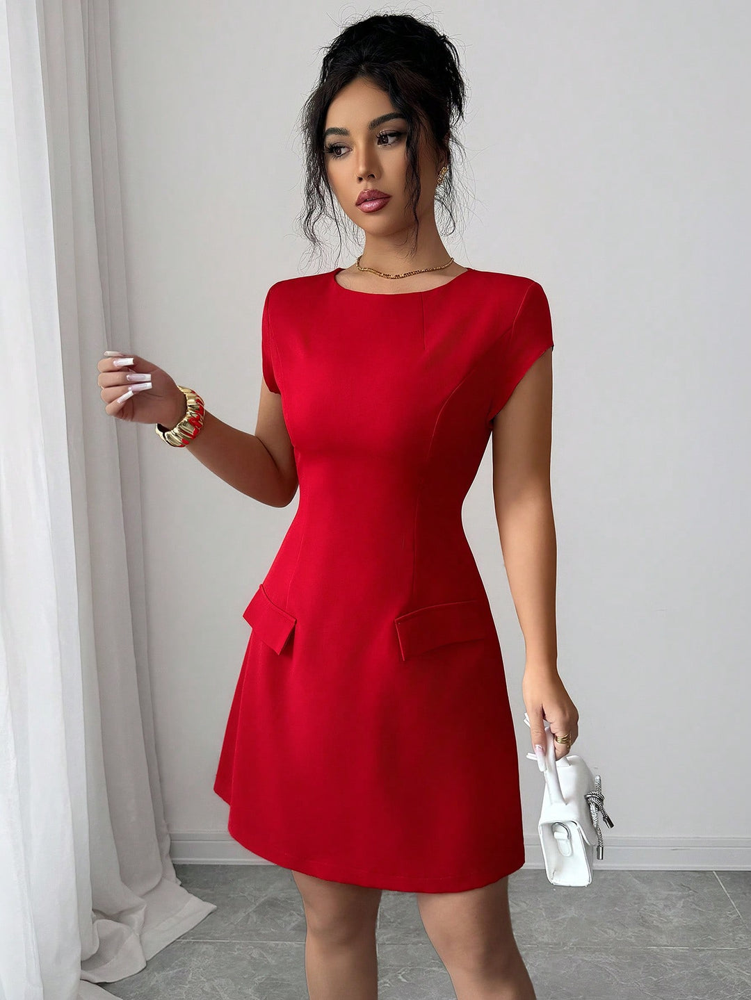 Rochie scurtă SHEIN, roșu