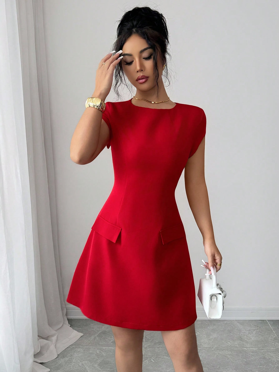 Rochie scurtă SHEIN, roșu