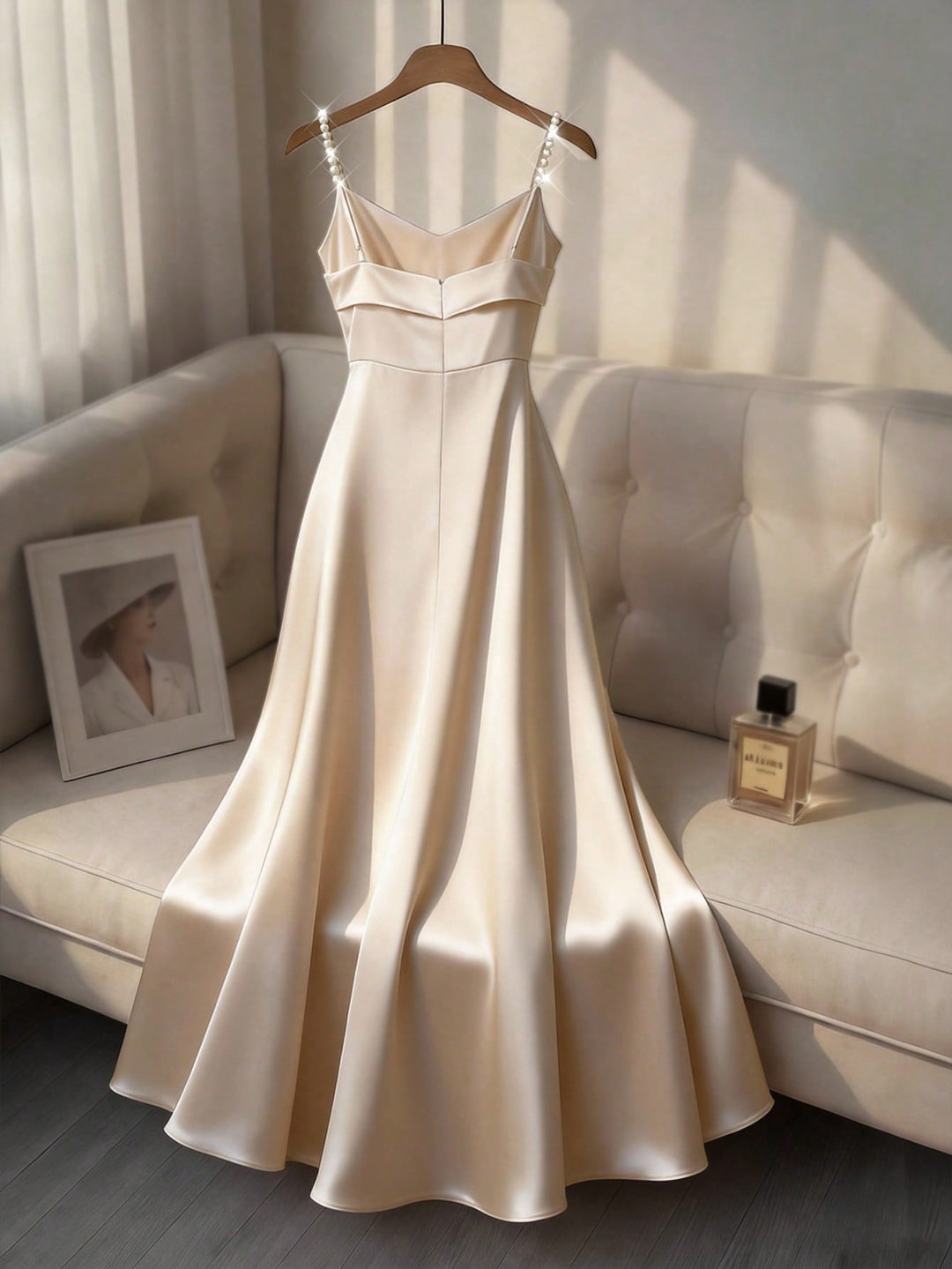 SHEIN maxi ruha, bézs