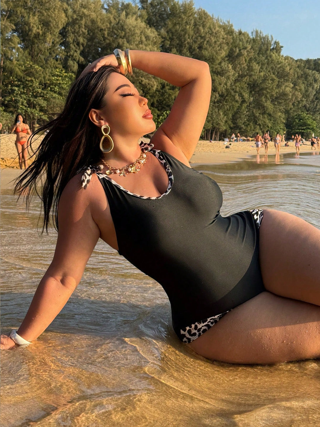 Costum de baie SHEIN, negru
