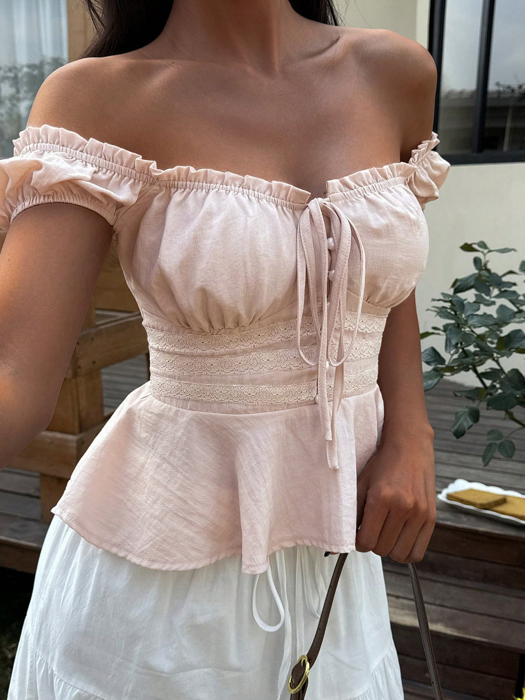 Bluza babydoll SHEIN, roz