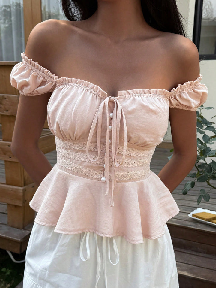 Bluza babydoll SHEIN, roz