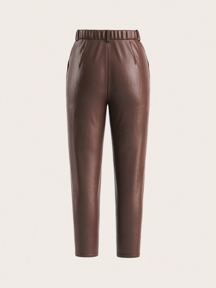 Pantaloni SHEIN, maro