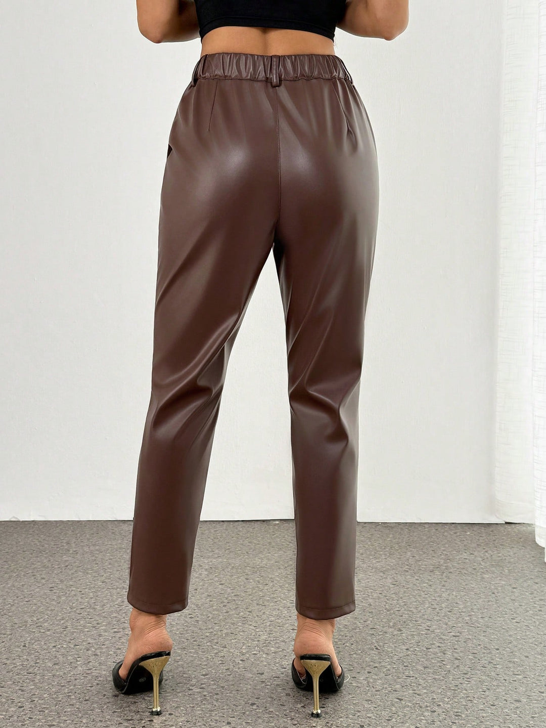 Pantaloni SHEIN, maro
