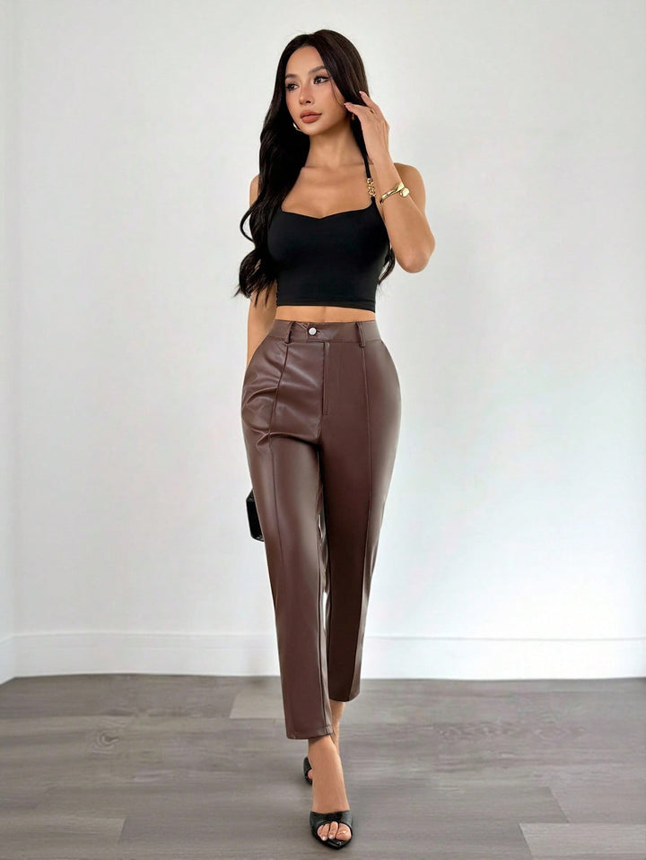 Pantaloni SHEIN, maro