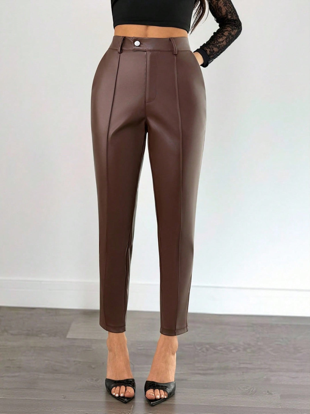 Pantaloni SHEIN, maro