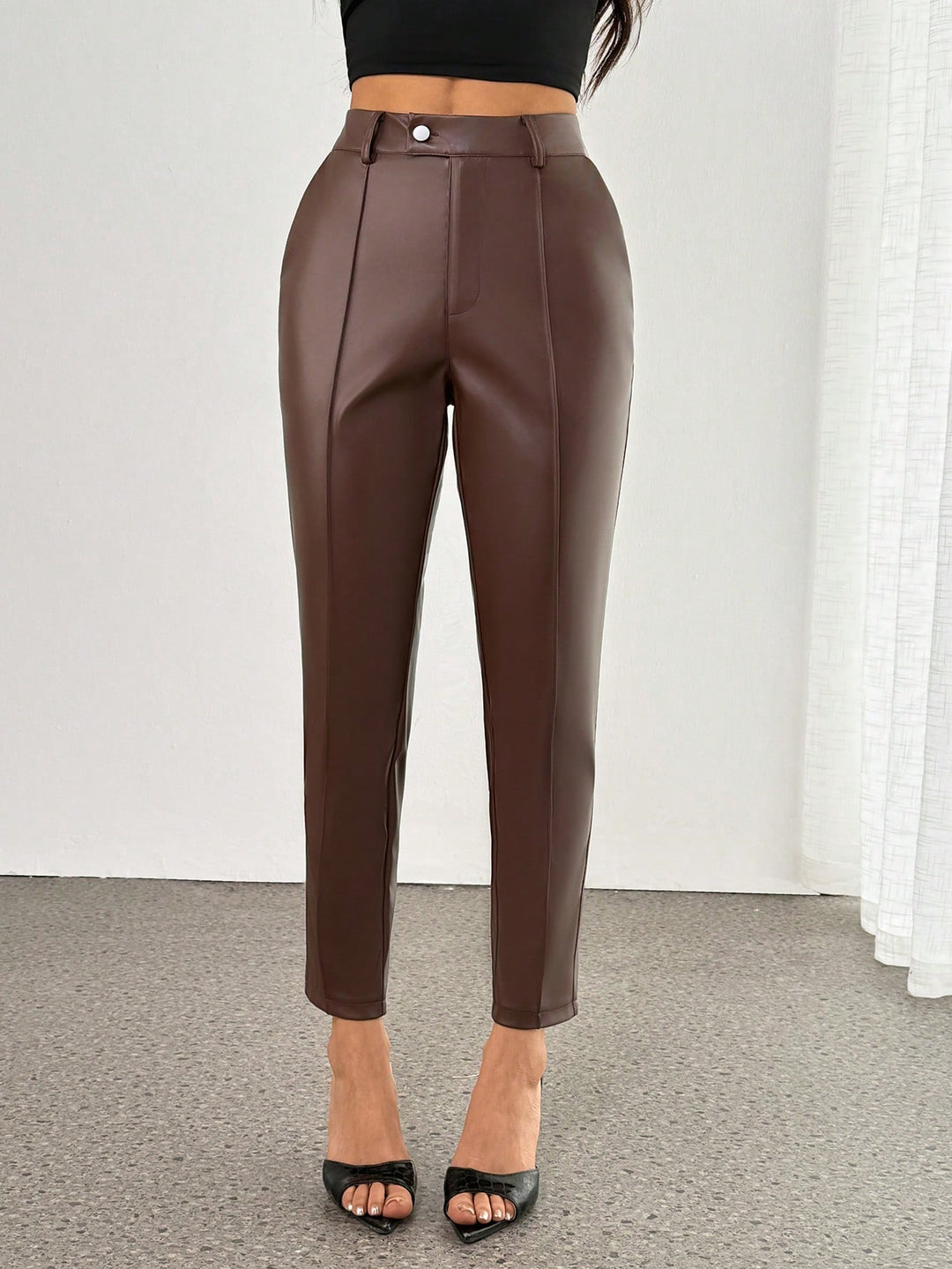 Pantaloni SHEIN, maro
