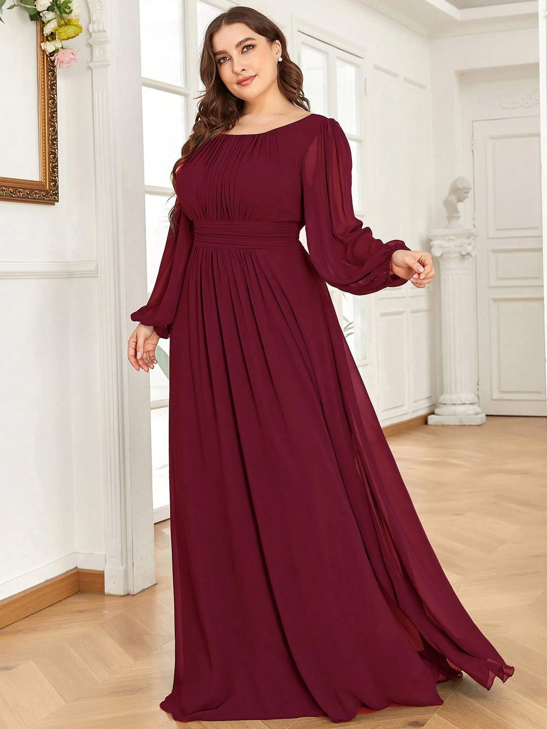 Rochie maxi SHEIN, vișiniu