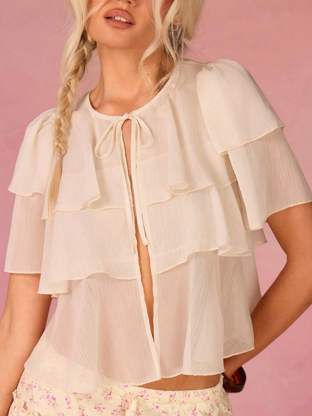 Top SHEIN, alb