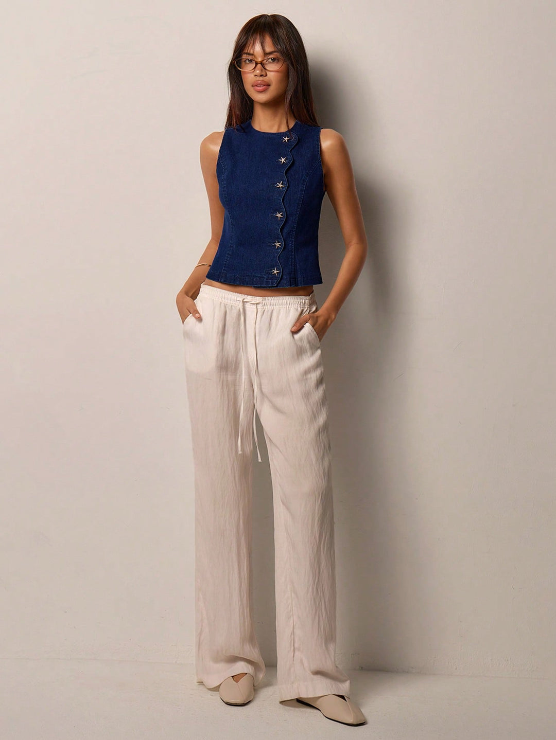 SHEIN top, kék