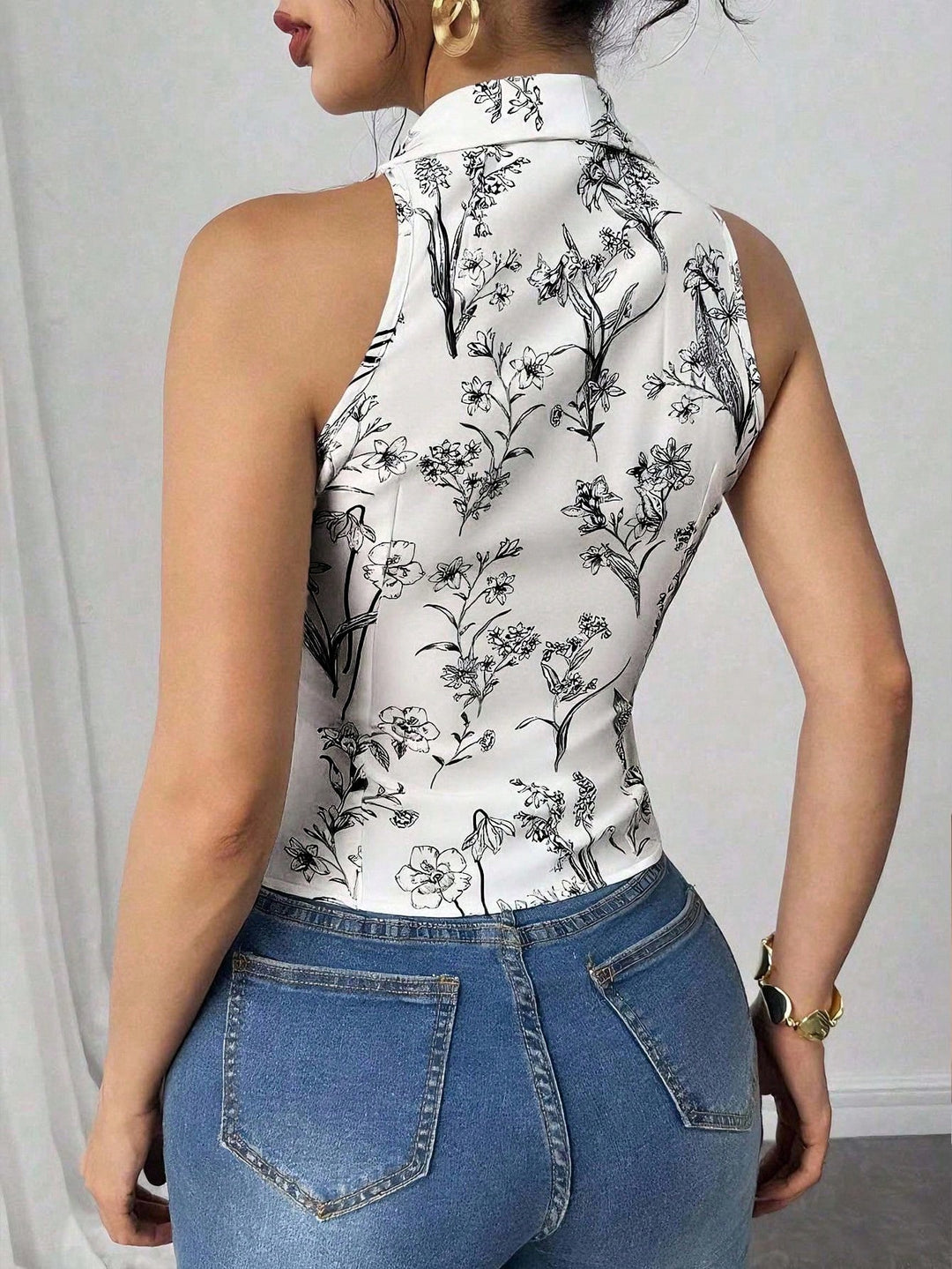 Bluza cu fundă SHEIN, negru