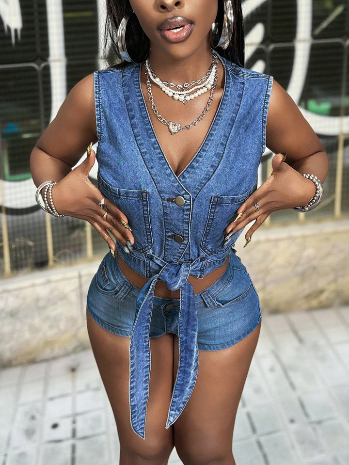 Jachetă denim SHEIN, negru