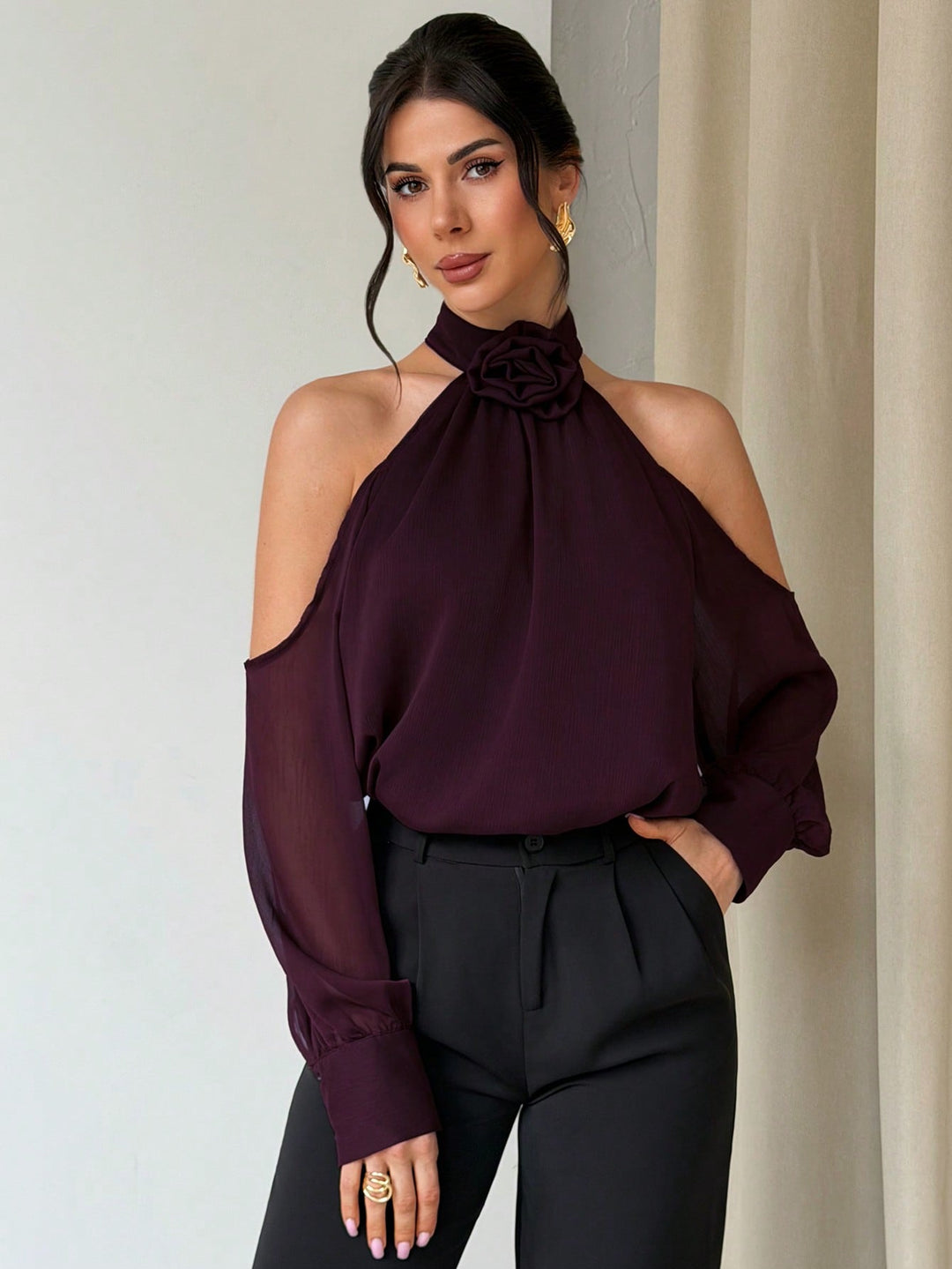 Bluza SHEIN, vișiniu