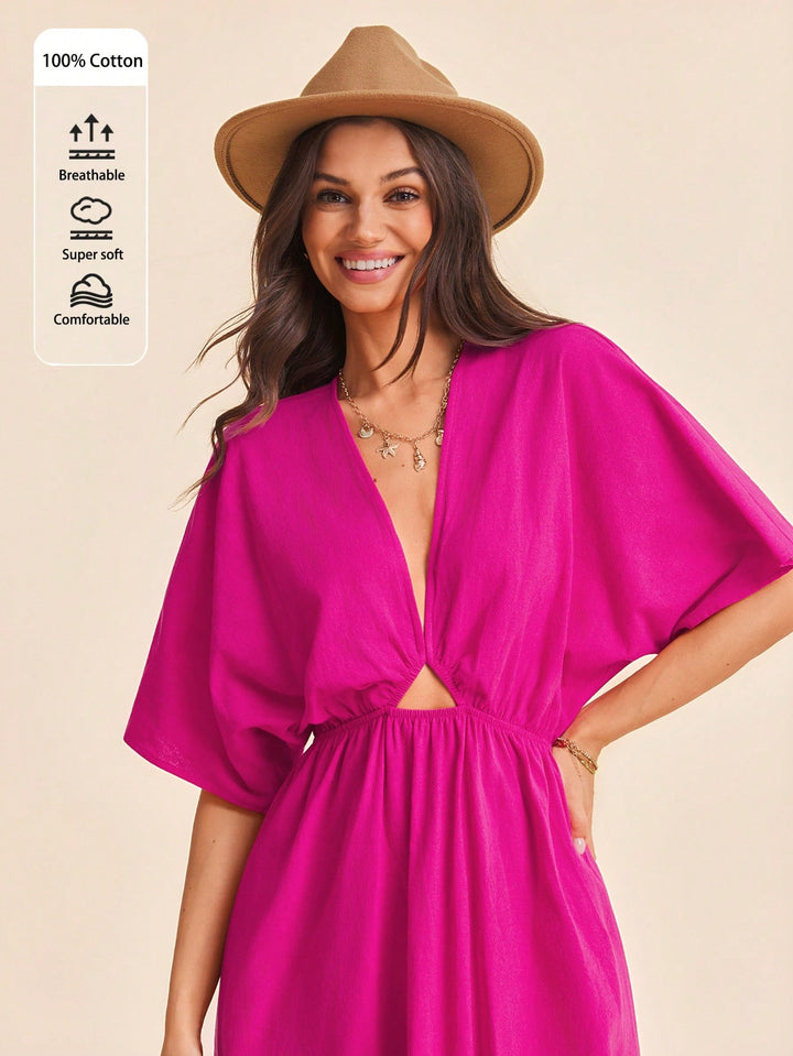 SHEIN maxi ruha, rózsaszín