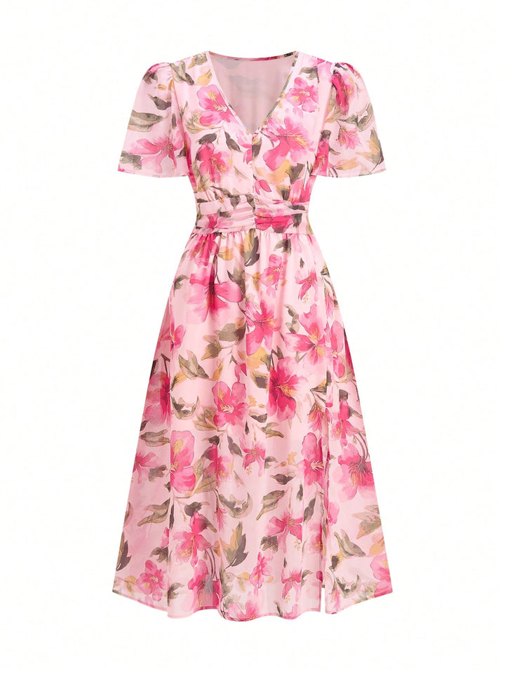Rochie midi SHEIN, roz