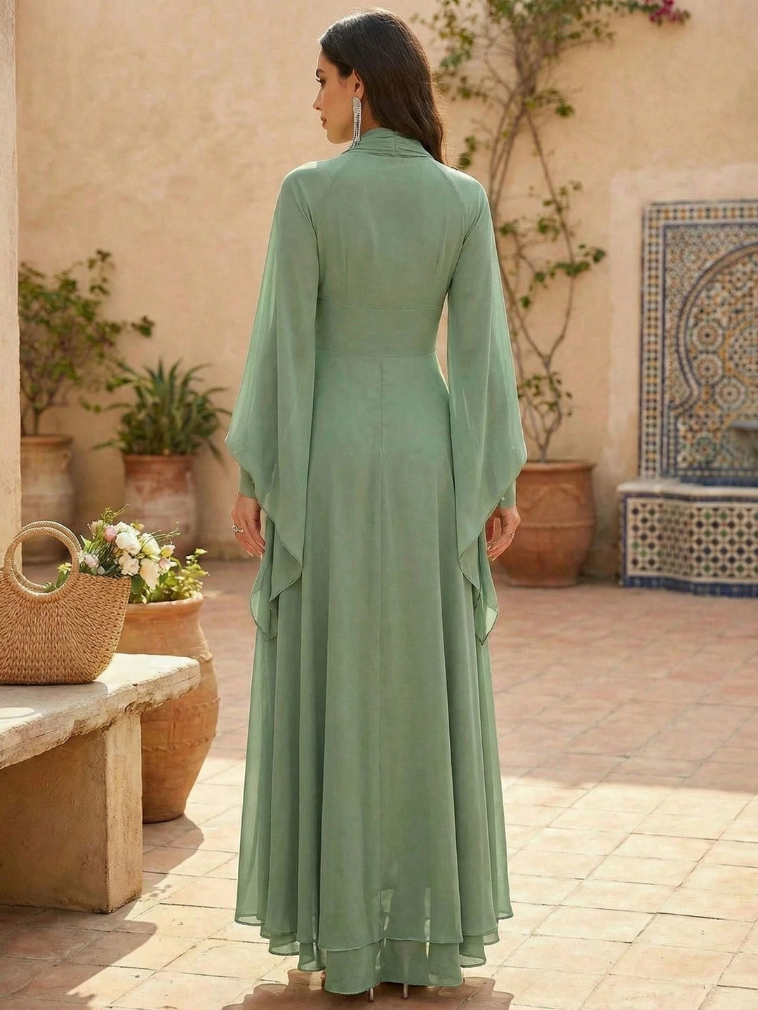 Rochie maxi SHEIN, verde