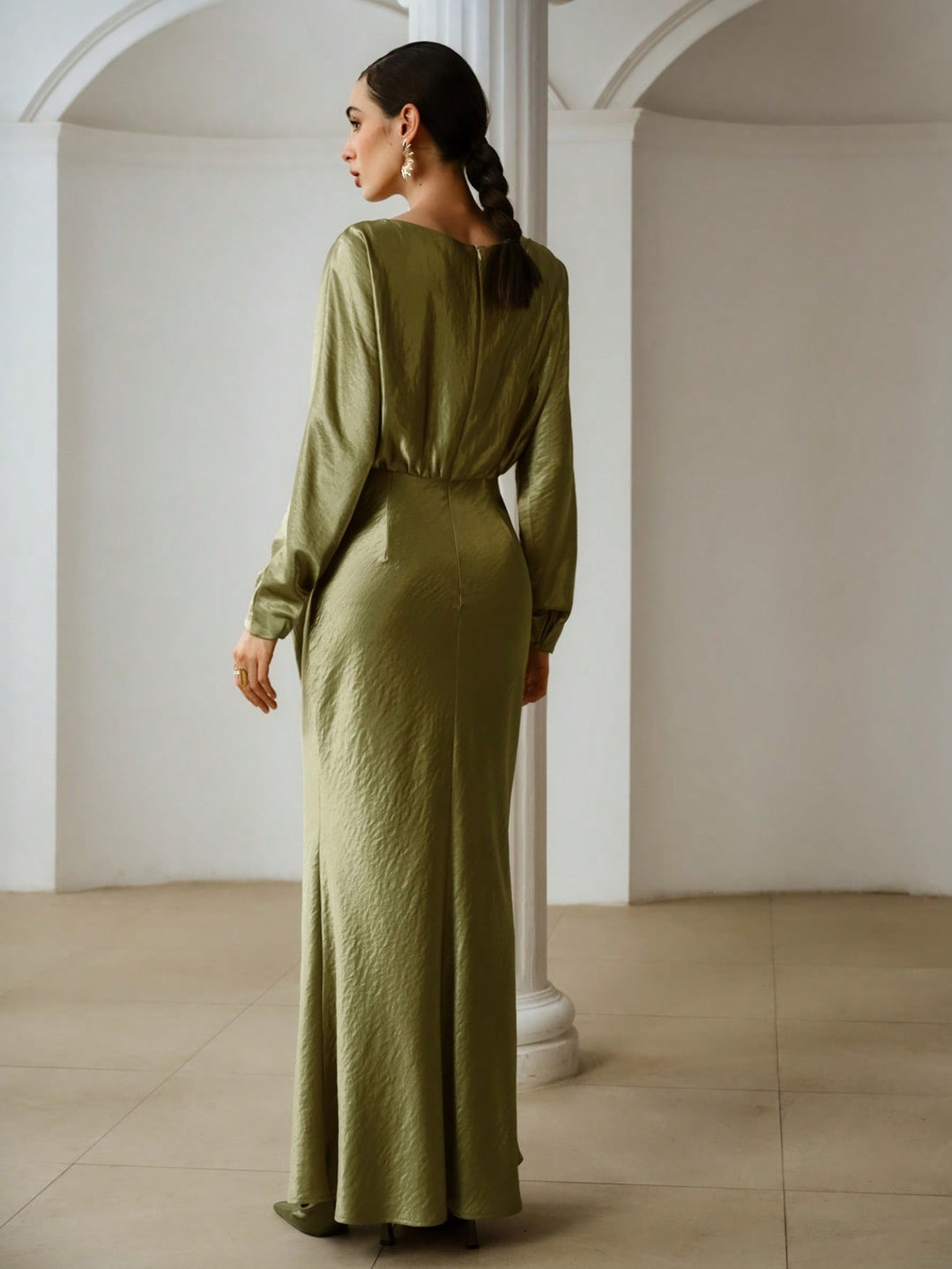 Rochie maxi SHEIN, kaki