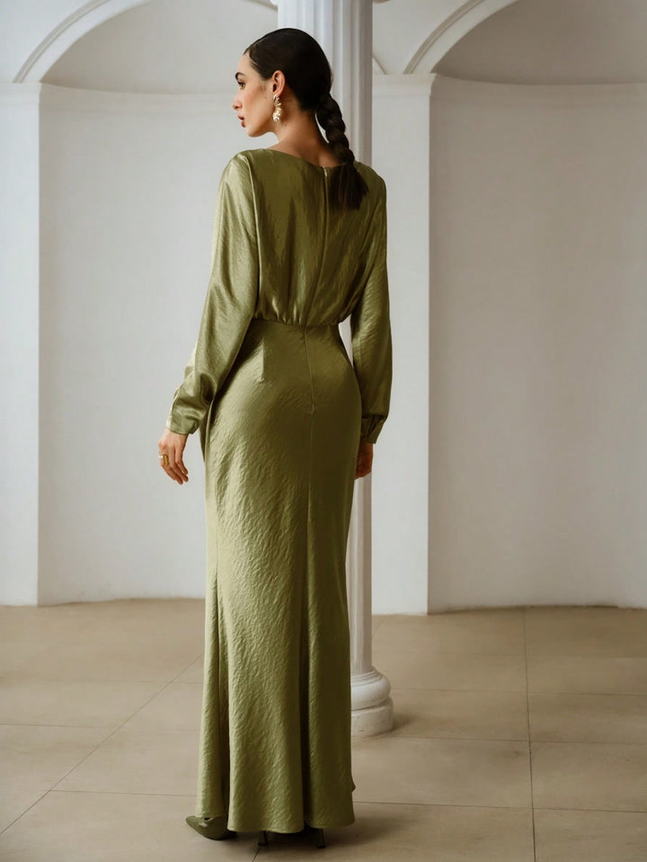 Rochie maxi SHEIN, kaki
