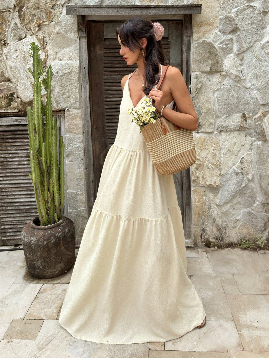 Rochie maxi SHEIN, portocaliu