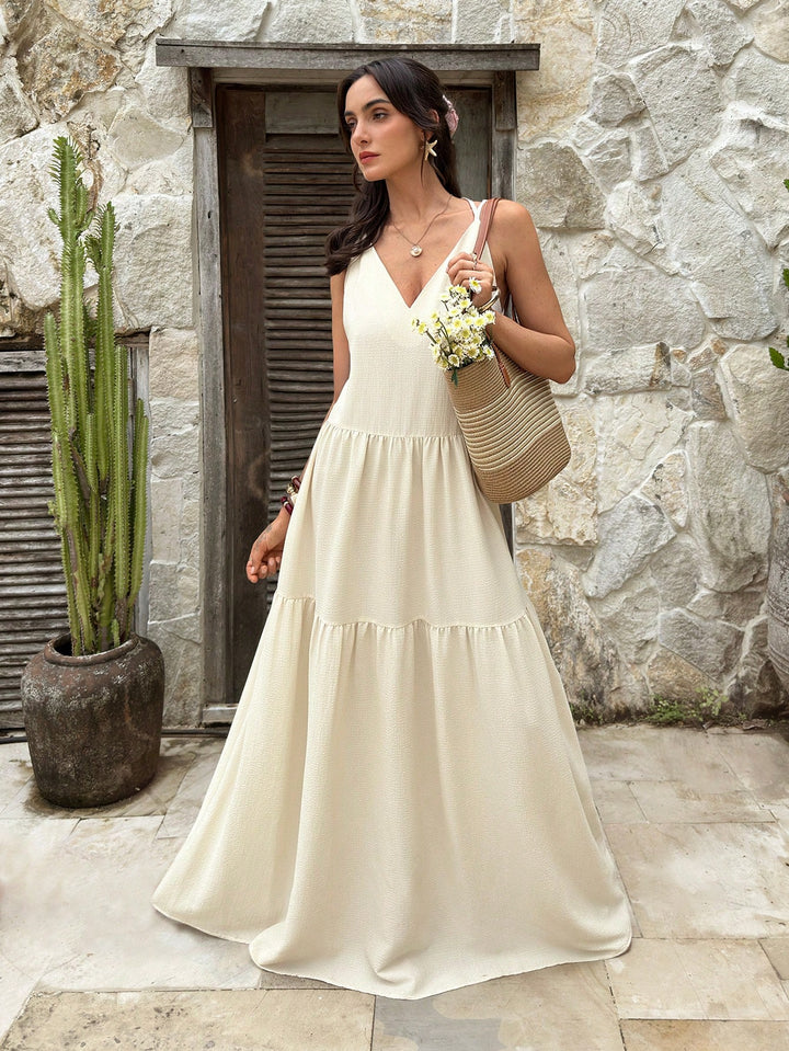 Rochie maxi SHEIN, bej