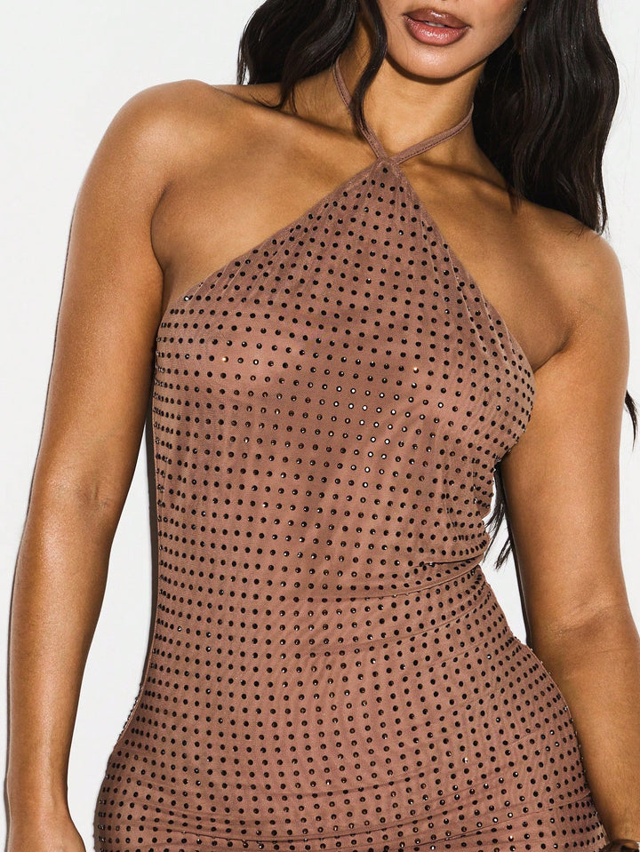 Rochie mini SHEIN, kaki